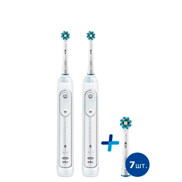 Зубная щетка Oral-B Genius 10000N White (8 нас.) + White Семейный набор light ЕС