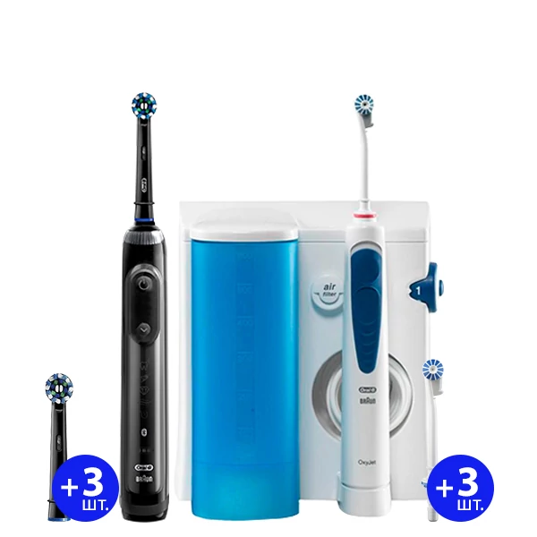 Зубной центр Oral-B OxyJet Genius X 20000N Black с искусственным интеллектом ЕС