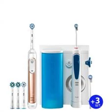 Зубной центр Oral-B OxyJet Genius X 20000N Gold Rose с искусственным интеллектом ЕС