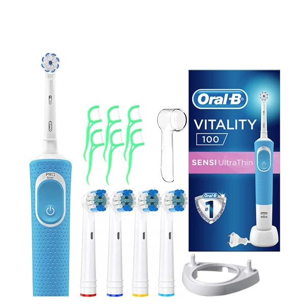 Зубная щетка Oral-B Vitality 100 Blue Special Edition с рожком ЕС