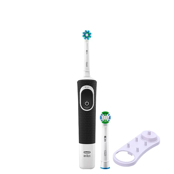 Зубная щетка Oral-B Vitality 100 Cross Action Black 2 нас. + подставка