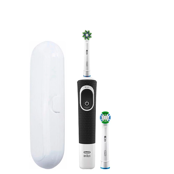 Зубная щетка Oral-B Vitality 100 Cross Action CleanMaximiser Black (2 нас.) + Футляр белый