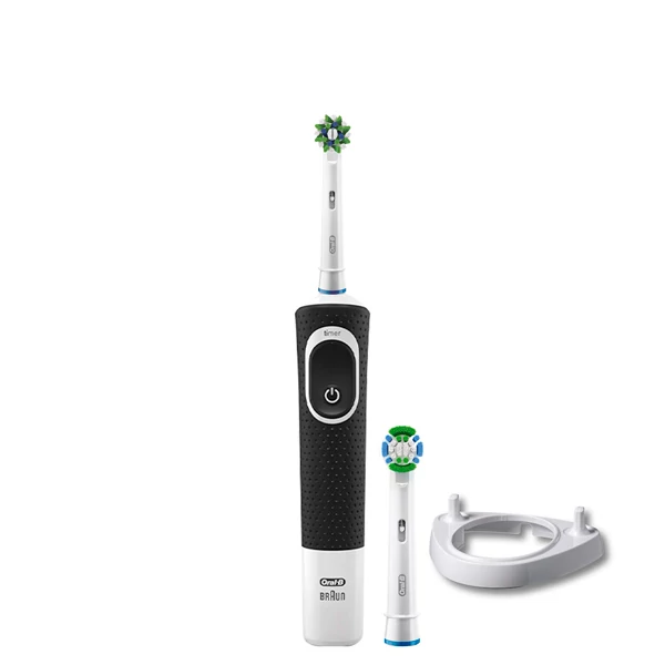 Зубная щетка Oral-B Vitality 100 Cross Action CleanMaximiser Black (2 нас.) + Подставка рожок ЕС