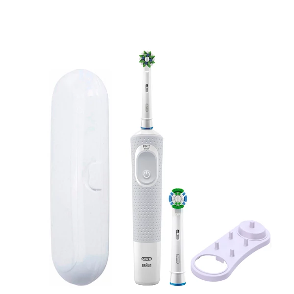 Электрическая зубная щетка Oral-B Vitality 100 Cross Action CleanMaximiser White 2 нас. + Подставка/футляр белый