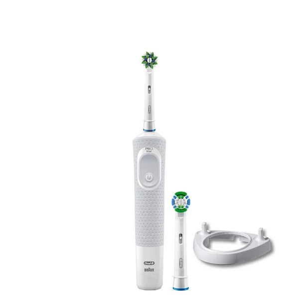 Электрическая зубная щетка Oral-B Vitality 100 Cross Action CleanMaximiser White 2 нас. + Подставка рожок ЕС