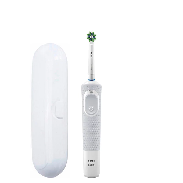 Электрическая зубная щетка Oral-B Vitality 100 Cross Action CleanMaximiser White + Футляр белый ЕС
