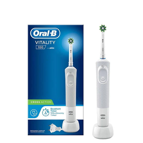 Электрическая зубная щетка Oral-B Vitality 100 Cross Action CleanMaximiser White ЕС