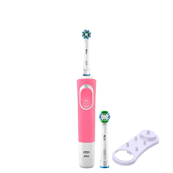 Зубная щетка Oral-B Vitality 100 Cross Action Pink 2 нас. + подставка