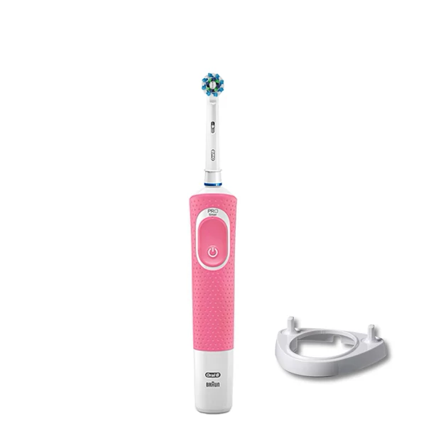 Зубная щетка Oral-B Vitality 100 Cross Action Pink + подставка рожок ЕС