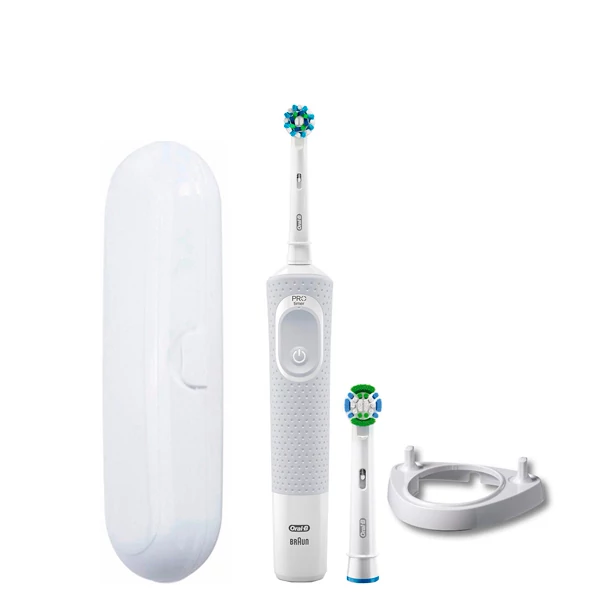 Зубная щетка Oral-B Vitality 100 Cross Action White 2 нас. + подставка рожок/футляр белый ЕС