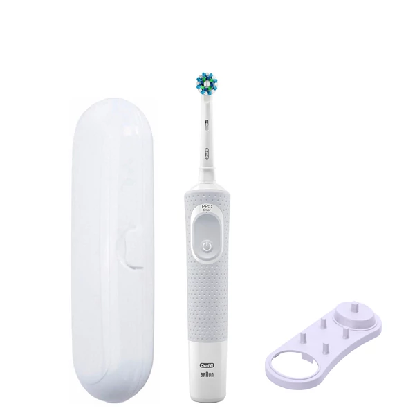 Зубная щетка Oral-B Vitality 100 Cross Action White подставка + футляр белый