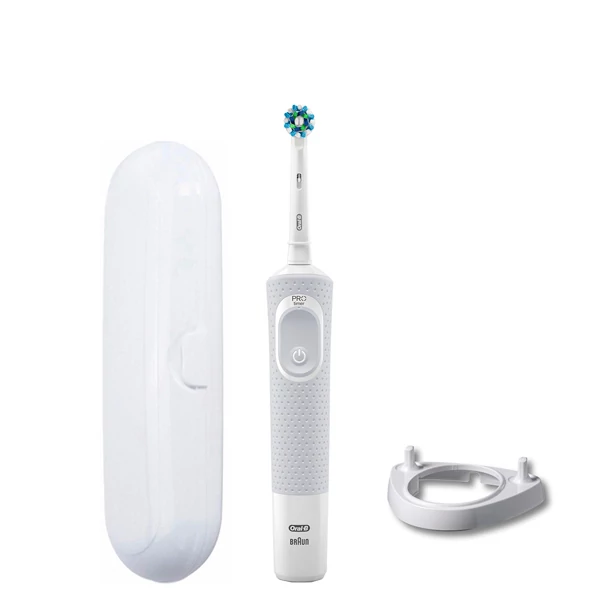 Зубная щетка Oral-B Vitality 100 Cross Action White подставка рожок + футляр белый ЕС