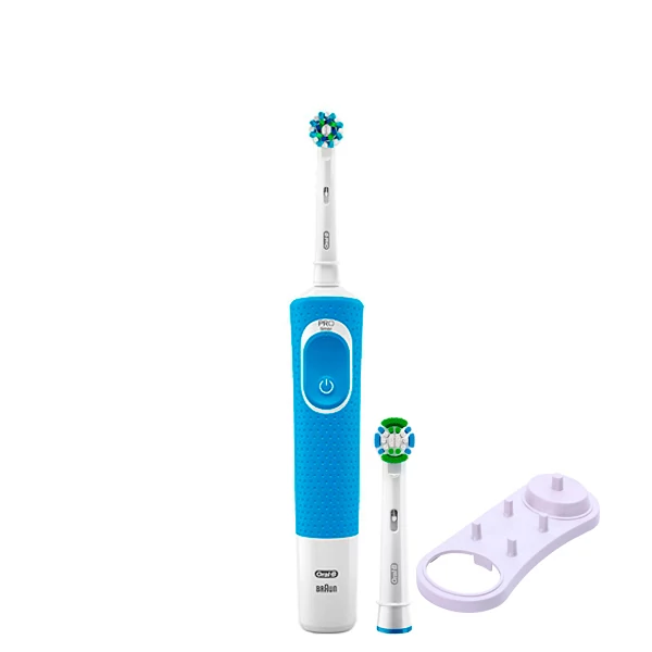 Зубная щетка Oral-B Vitality D100.413.1 Crossaction Blue 2 нас. + подставка