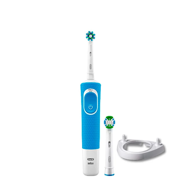 Зубная щетка Oral-B Vitality D100.413.1 Crossaction Blue 2 нас. + подставка рожок ЕС