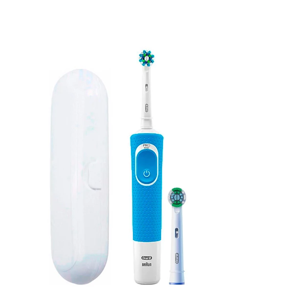 Зубная щетка Oral-B Vitality D100.413.1 Crossaction Blue 2 нас. + футляр белый ЕС