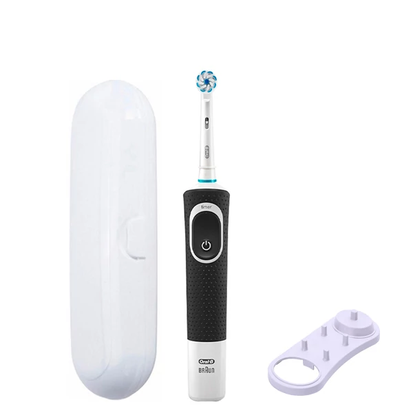 Зубная щетка Oral-B Vitality 100 Junior 6+ Black подставка + футляр белый