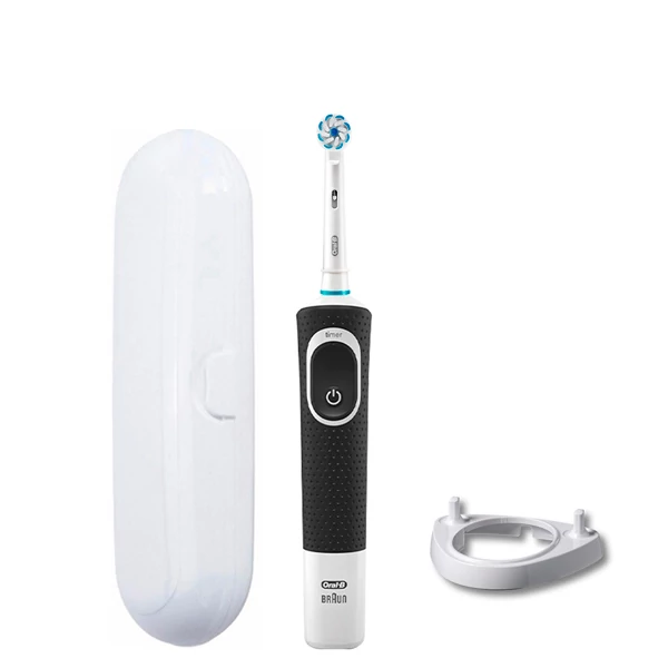 Зубная щетка Oral-B Vitality 100 Junior 6+ Black подставка рожок + футляр белый ЕС