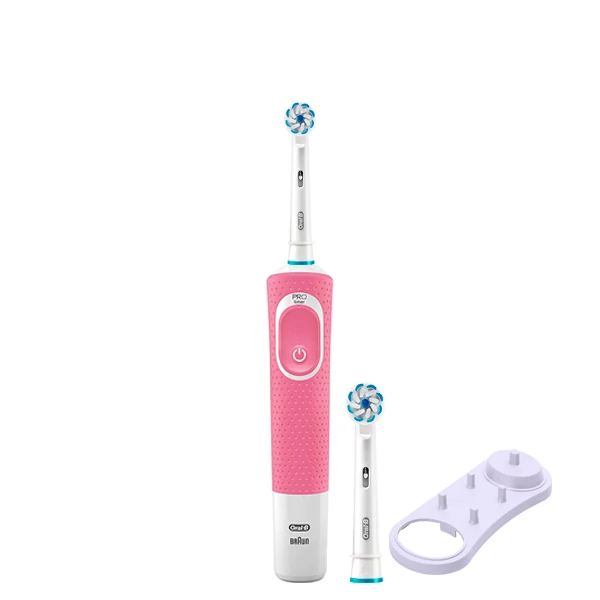 Зубная щетка Oral-B D100 Junior 6+ Pink 2 насадки + подставка