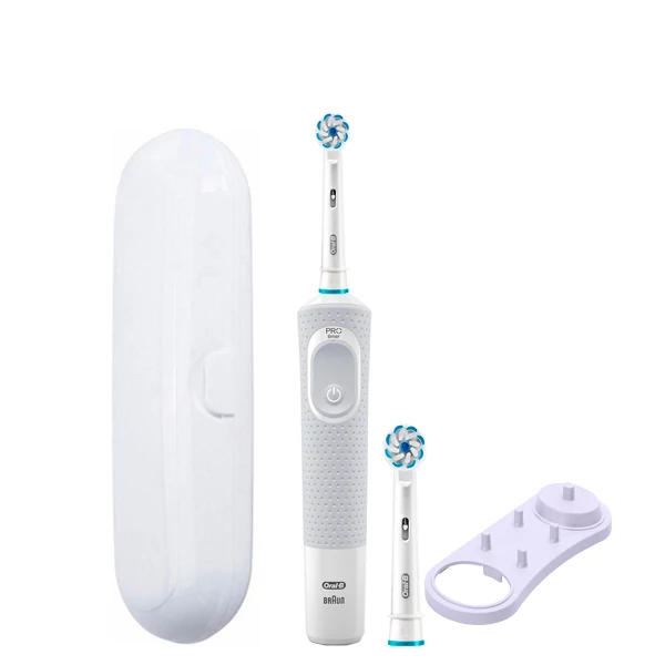 Зубная щетка Oral-B Vitality 100 Junior 6+ White 2 насадки + подставка + футляр белый