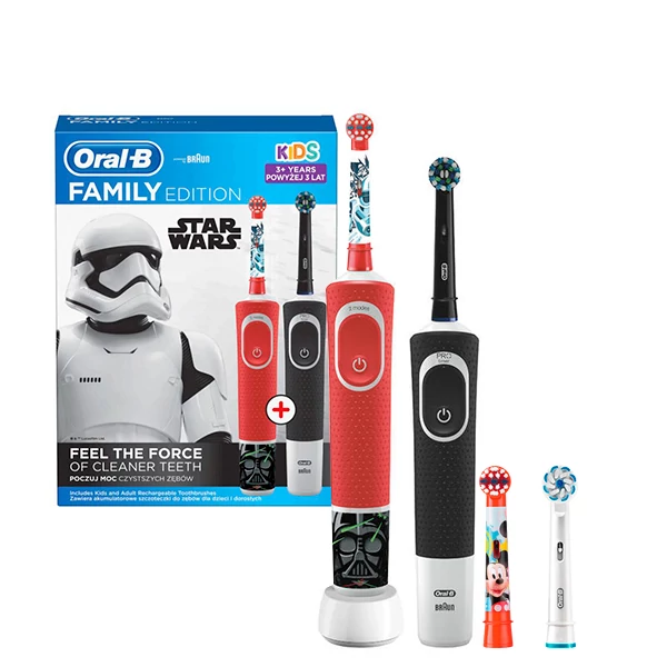 Зубные щетки Oral-B Vitality D100 Kids &quot;Звездные войны&quot; Family Pack (4 нас.) ЕС