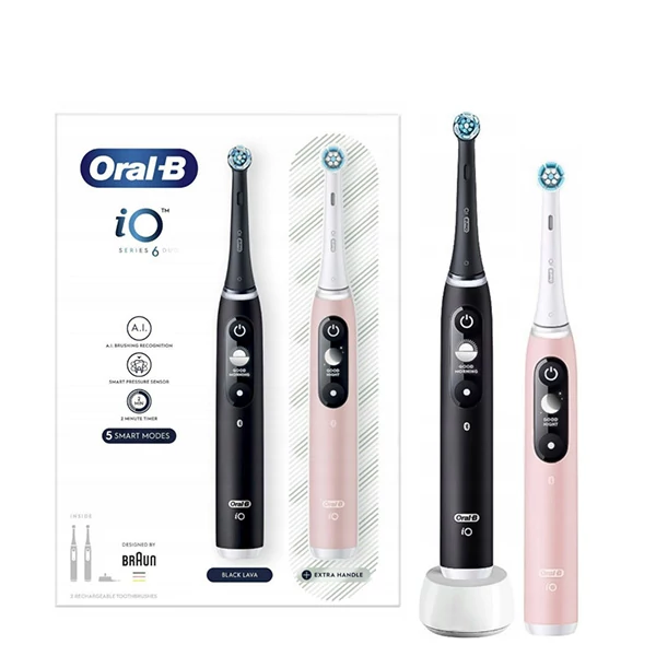 Электрические зубные щетки Oral-B iO 6 Duo Pack Black and Pink