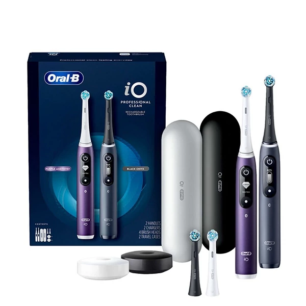 Электрическая зубная щетка Oral-B iO 7 (M7d.4M5.3B) Special Edition Family Pack Purple Amethyst and Black Onyx