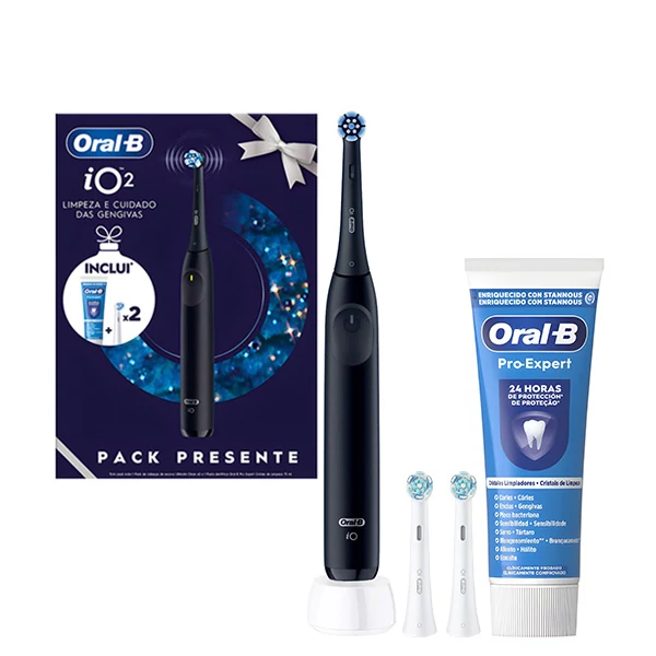 Электрическая зубная щетка Oral-B iO Series 2 Black Special Kit (3 насадки) + паста