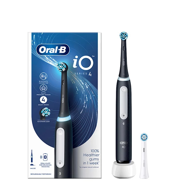 Электрическая зубная щетка Oral-B iO 4 (iOG4.1B6.0) Matt Black с Bluetooth (2 нас.) ЕС