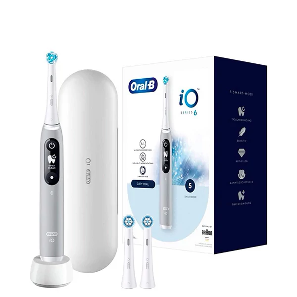 Электрическая зубная щетка Oral-B iO 6 Grey Opal (3 нас.) ЕС