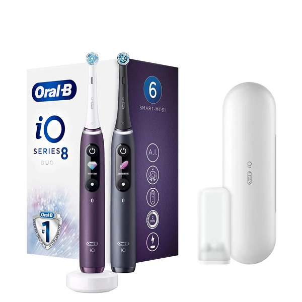Зубная щетка Oral-B iO 8 Duo Violet Ametrine/Black Onyx Семейный набор