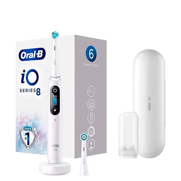 Электрическая зубная щетка Oral-B iO 8 White Alabaster (2 нас.)