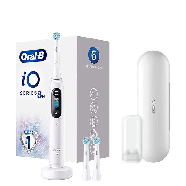 Электрическая зубная щетка Oral-B iO 8N White Alabaster (3 нас.)