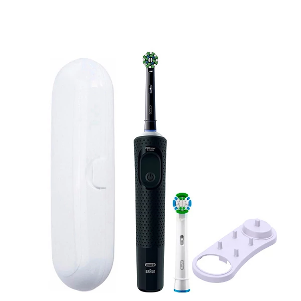 Электрическая зубная щетка Oral-B D103 Vitality Pro Cross Action CleanMaximiser Black (2 нас.) + Подставка и футляр