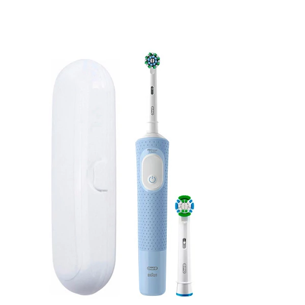 Электрическая зубная щетка Oral-B D103 Vitality Pro Cross Action CleanMaximiser Blue (2 нас.) + Футляр