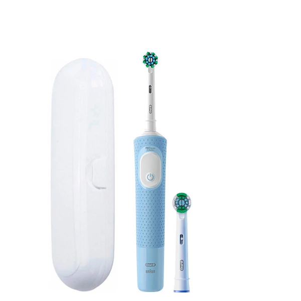 Электрическая зубная щетка Oral-B D103 Vitality Pro Cross Action CleanMaximiser Blue (2 нас.) + Футляр