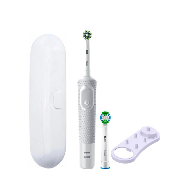 Электрическая зубная щетка Oral-B D103 Vitality Pro Cross Action CleanMaximiser White (2 нас.) + Подставка и футляр