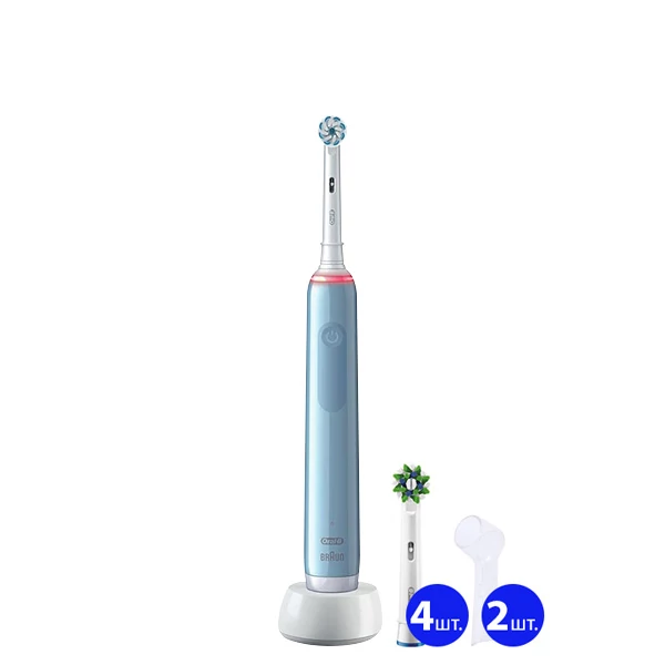 Зубная щетка Oral-B D505.513.3 PRO 3 3000 Sensitive Clean Blue (5 нас.) + 2 колпачка ЕС