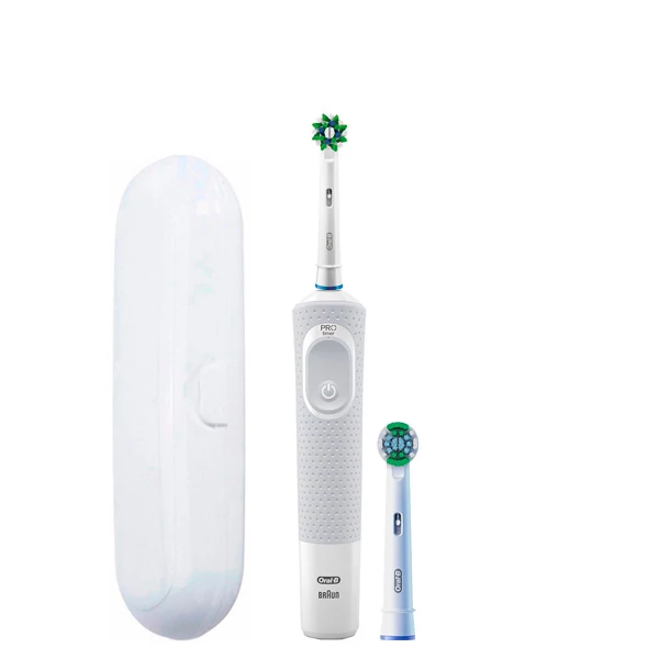 Электрическая зубная щетка Oral-B Vitality 100 Cross Action CleanMaximiser White 2 нас. + Футляр белый ЕС