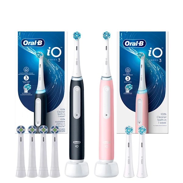 Электрические зубные щетки Oral-B iO 3 Family Pack Matte Black + Blush Pink (4 нас.)