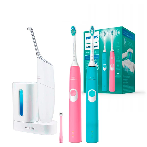 Зубная щетка Philips Sonicare 4300 HX6802/35 + ирригатор Airfloss Ultra с дезенфектором ЕС