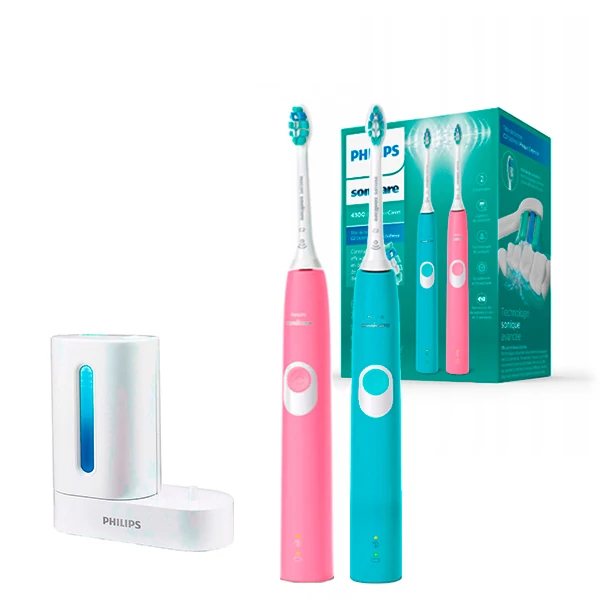 Зубная щетка Philips Sonicare 4300 HX6802/35 с дезинфектором HX6160 UV ЕС