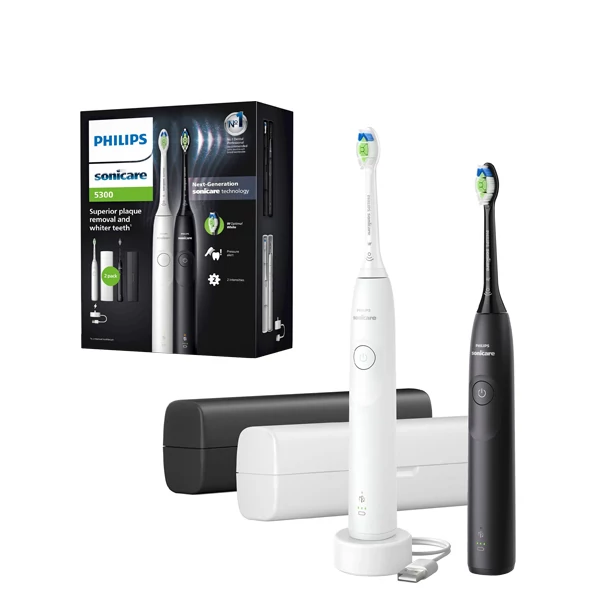 Электрические зубные щетки Philips Sonicare 5300 HX7109/01 Black and White