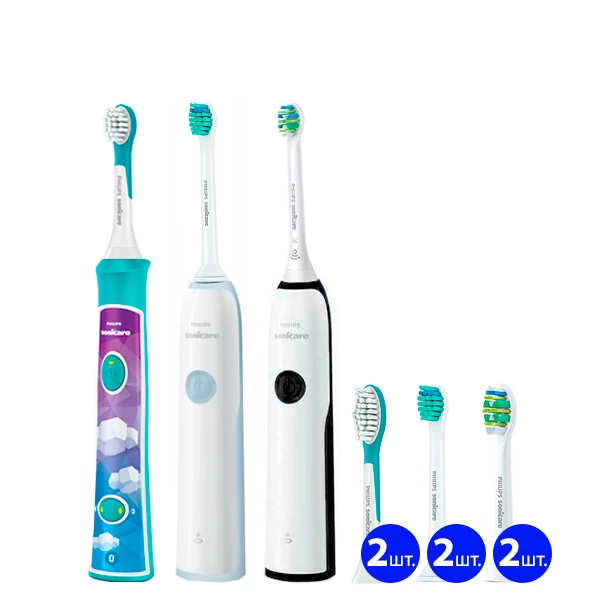 Зубная щетка Philips Sonicare HX6322 + HX3212 - 2100 (9 нас.) Семейный набор ЕС