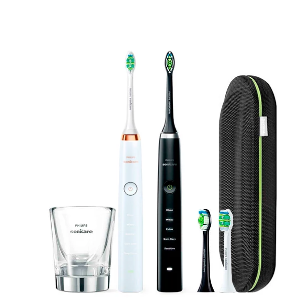 Зубная щетка Philips Sonicare HX9334/41 DiamondClean White-Black Light + USB-футляр ЕС