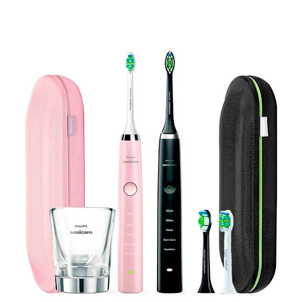 Зубная щетка Philips Sonicare HX9334/41 DiamondClean Pink-Black Light + 2 USB-футляра ЕС