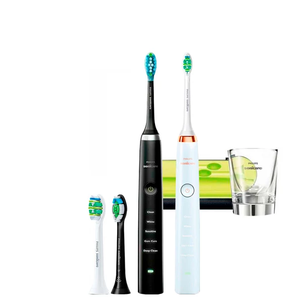 Зубная щетка Philips Sonicare HX9359/89 Diamond Clean Black+Gold Rose (4 нас.) ЕС