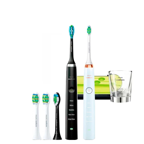 Зубная щетка Philips Sonicare HX9359/89 Diamond Clean Black+Gold Rose (5 нас.) ЕС
