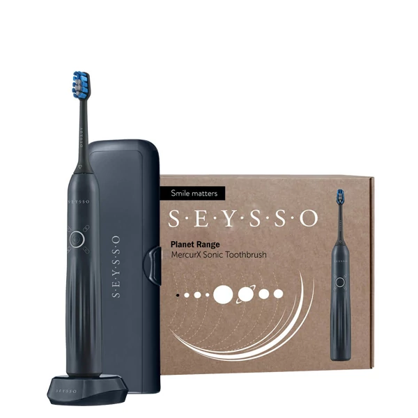 Звуковая зубная щетка SEYSSO Planet MercurX Black с футляром ЕС