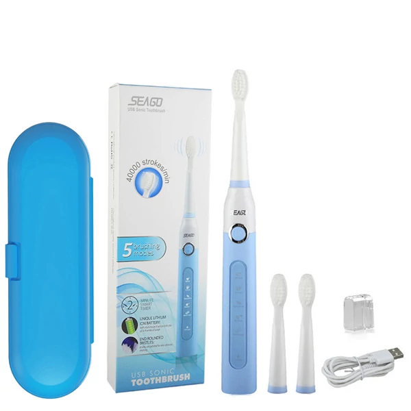 Зубная щетка Seago SG-507 Blue + футляр
