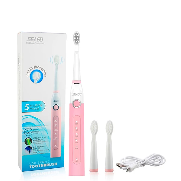 Зубная щетка Seago SG-507 Pink Звуковая